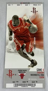 NBA 2006 11/16 Chicago Bulls at Houston Rockets Ticket-Yao Ming 20/12,McGrady 21 - Picture 1 of 1