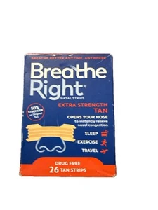 Breathe Right Nasal Strips, Extra Strength, Tan Nasal Strips, 4/29 - Picture 1 of 2