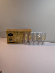 ASCHER 4W E12 C35 Decorative Bulbs - 400 Lumens - C35-XSXW (5-Pack) - NEW - Picture 1 of 4