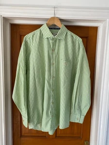 Orvis Gingham Karohemd Gr. XL grün-weiß 100% Baumwolle breiter Kragen - Bild 1 von 7
