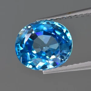 3.13Ct Oval, Five-star Natural Blue Zircon _Cambodia - Picture 1 of 2