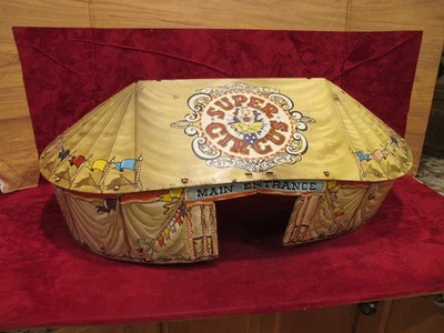 Marx Super Circus Tent 1950s Tin Toy Lithograph Vintage RARE ~ Circus TENT Only - Image 1 of 4