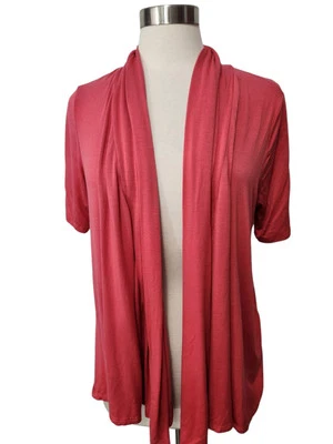 ING + Top Para Mujer Cuello Cortado Frontal Abierto 1X CORAL Rosa Elástico Manga Corta  Foto 1 de 4