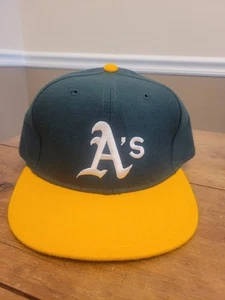 Vintage Oakland Athletics A's New Era Pro Model Fitted 7 1/2 Hat Cap Wool MLB - Picture 1 of 9
