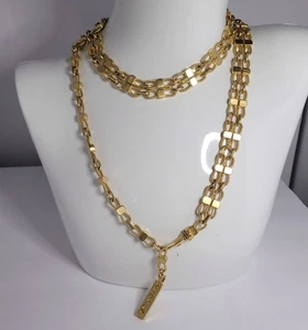 Johanniskettengürtel / Halskette matt goldfarben - Bild 1 von 9