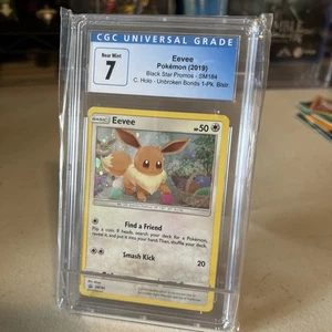 CGC 7 2019 Black Star Eevee-Holo Promo-Unbroken Bonds SNGL.PK.BLST. - Graded - Picture 1 of 4