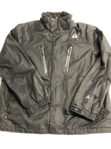 Gerry Jacket Mens XL Black Ski Snowboard Coat Zip Chest Pockets Powder Skirt - Picture 1 of 13