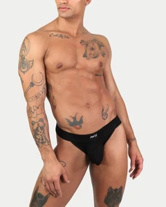 AWRY | SHOWCASE Tanga Briefs Black - Picture 1 of 7