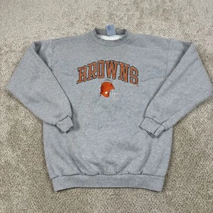 Vintage Browns Logo 7 Sweatshirt Men's Large Gray NFL Football Retro - Picture 1 of 8