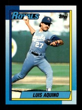 1990 Topps Tiffany #707 Luis Aquino    Kansas City Royals MINT Set-Break Pick