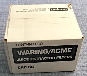 Waring/Acme Entsafter Filter CAC66 versiegelte Schachtel mit 200 - Bild 1 von 6