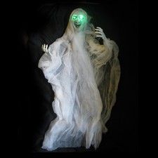 Spinning Evil Lighted Witch Hanging Halloween Haunted House Prop 42"