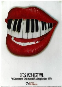 Original vintage poster DFDS OCEAN LINER JAZZ CONCERTS 1979 - Picture 1 of 1