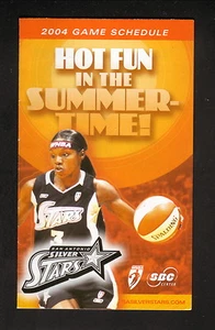 San Antonio Silver Stars--Latoya Thomas--2004 Pocket Schedule--WNBA - Picture 1 of 1