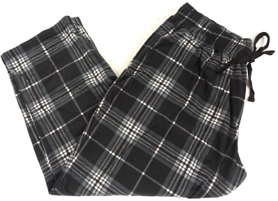 Pantalones de pijama Sonoma para hombre 3XB grandes altos bolsillos elásticos en la cintura microfleece negros Foto 1 de 4
