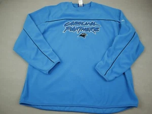 Vintage Carolina Panthers Fleece Sweater Men 2XL Blue Reebok Pullover XXL 90s - Picture 1 of 8