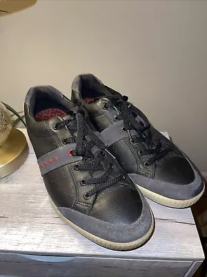 Vintage Rare Mens Ecco Spikeless Golf Shoes Size EU 47 US 13/13.5 Black - Image 1 of 4