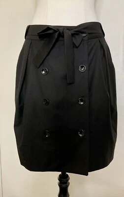 VANESSA BRUNO черный на пуговицах надежном юбка размер 38 100% шерсти с подкладкой карманы галстук талии - Изображение 1 из 4