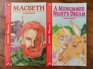 Lot 2 Saddleback Classics William Shakespeare Macbeth & A Midsummer Nights Dream - Imagen 1 de 2
