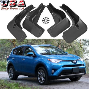 4pcs Front Rear Mud Guards Flaps Splash Fender For 2016-2018 Toyota RAV4 - Picture 1 of 7