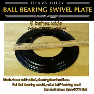(1) 8 Zoll (205 mm) Schwenkplatte Vollkugellager Lazy Susan Plattenspieler - Bild 1 von 3