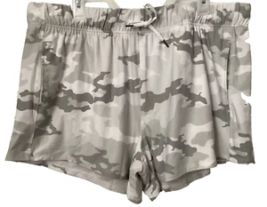ATHLETIC WORKS MOISTURE WICKING GRAY CAMO KNIT GYM SHORTS Pockets Sz 3XL - Picture 1 of 8