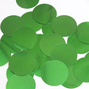 Round Sequin 40mm Green Metallic Loose Couture Paillettes - Picture 1 of 2