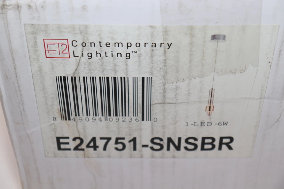 Mini iluminación de techo colgante LED contemporánea 1 luz 6 vatios 12"H x 3"W Foto 1 de 4