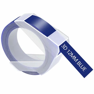 1PK Fits for Dymo MoTEX E101 521206 Blue Label 3D Plastic Embossing Tape 1/2" - Picture 1 of 10