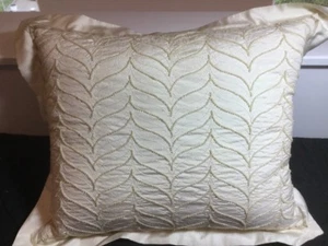 Pearl Beaded Silk Pillow 13x16" Rectangle Ivory White GORGEOUS Wedding Ring - Picture 1 of 9