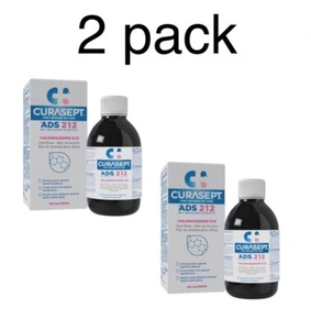 2x Curasept ADS 212 0.12% CHX MOUTH WASH ANTIBACTERIAL RINS 200ml/6.8fl oz - Picture 1 of 4