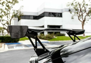 For Honda Civic FK7 FK8 VTX2 Style Carbon Fiber Rear Trunk GT Spoiler Wing Trim - Picture 1 of 12