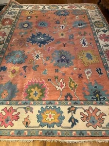 Handmade Turkish Oushak Wool carpets 8x10 9x12 Rugs For Living Room Area Rugs - Picture 1 of 6