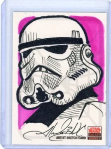 STORMTROOPER 2010 TOPPS STAR WARS GALAXY SERIES 5 SKETCH CARD by ALEX BUECHEL - Imagen 1 de 2