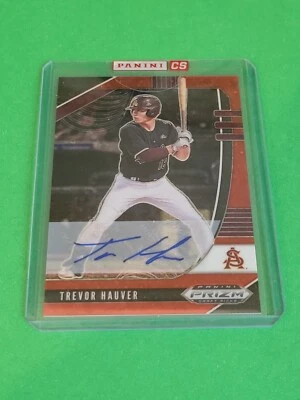 TREVOR HAUVER 2020 PANINI PRIZM DRAFT PICKS - RED  AUTOGRAPH /99 - Image 1 of 2