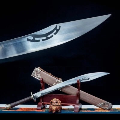 Espada china de Kung Fu lista para la batalla Wushu espada afilada hoja de acero inoxidable Foto 1 de 4