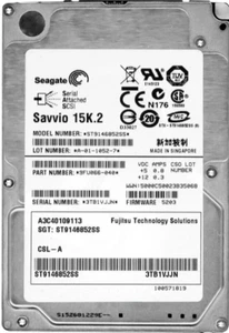 Hard Fujitsu A3C40109113 ST9146852SS 146GB 15000U/Min 16MB SAS-2 2.5 " Inch - Picture 1 of 3