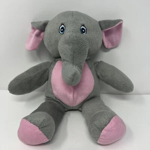KellyToy Gray Elephant Pink Belly Foot Ear 12 inches Soft Plush Stuffed Toy Gift - Picture 1 of 24