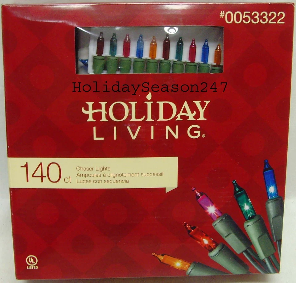 Holiday Living 140 Ct. Christmas Holiday Multicolored Chaser String Lights