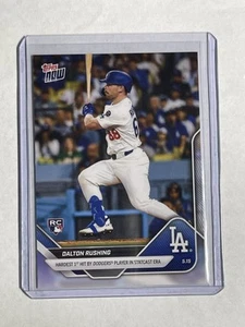 Dalton Rushing 2025 Topps NOW #183 Rookie Card RC più difficile 1° colpo di Dodgers - Foto 1 di 2