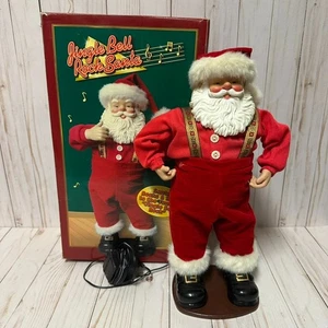 Vintage Jingle Bell Rock Santa Figure Dancing Works in Original Box 1st Edition - Picture 1 of 19