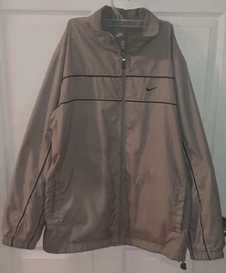 Chaqueta cortavientos Nike Y2K para hombre talla mediana gris - Imagen 1 de 3