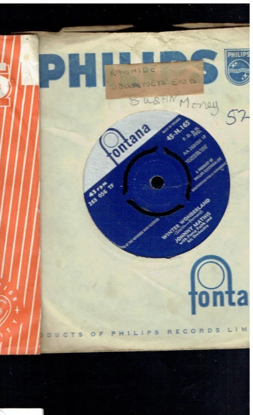 JOHNNY MATHIS WINTER WONDERLAND 1958  7 INCH VINYL SINGLE - Image 1 of 1