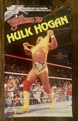 ¡¡Vintage!! Póster WWF/WWE 1989 Titan Sports Hulkamania Hulk Hogan Foto 1 de 4