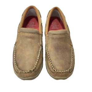 Zapatos sin cordones Twisted X para mujer 6,5 M Driving Moc Bomber marrón WDMS005 cuero - Imagen 1 de 12