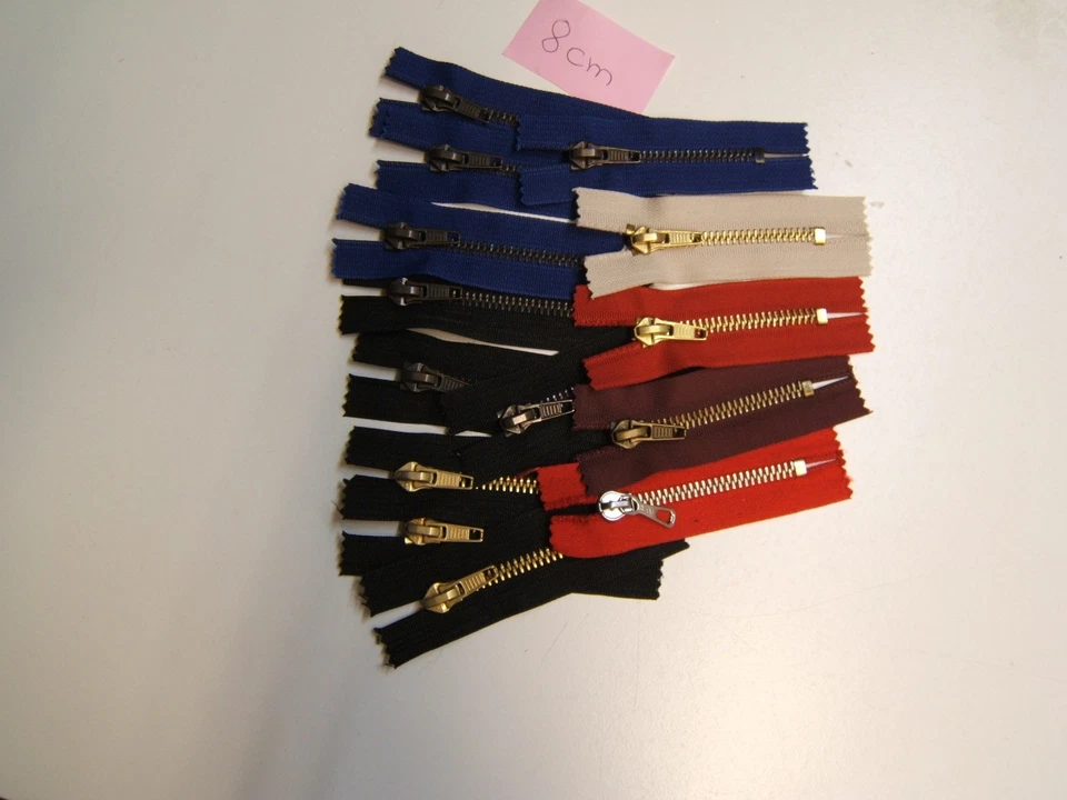 60 Jeans Reißverschlüsse, 8-20cm, unteilbar, 6mm Metall - Bild 1 von 4