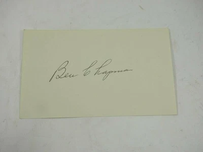 Ben Chapman Signed Autographed Index Card - Image 1 of 4
