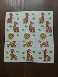 Sandylion Stickers Vintage Fuzzy Giraffes Zoo Animals Cute - Picture 1 of 3