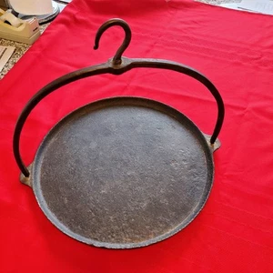 Early American da appendere in ghisa, piastra focolare forgiato in ottime condizioni - Foto 1 di 9