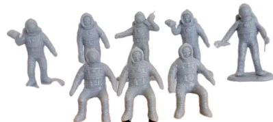 8 x Astronaut w/ Full Suit Figure Vintage Grey Space Cadet NASA Moon Man Toy - Image 1 of 4